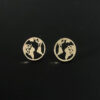 10893008592_948639735 Wholesale World Map Alloy Ear Studs