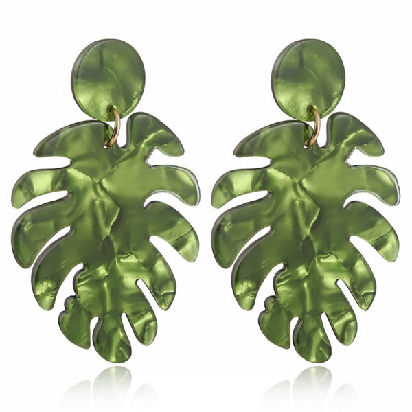 10922950353_901759956 Wholesale Leaf Shaped Acrylic Acetate Earrings