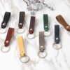 Wholesale Men's Leather Belt Waist Car Leather Single Ring Keychain