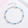 10965494691_897938250 Wholesale Heart of the Ocean Blue Diamond Crystal Alloy Bracelet