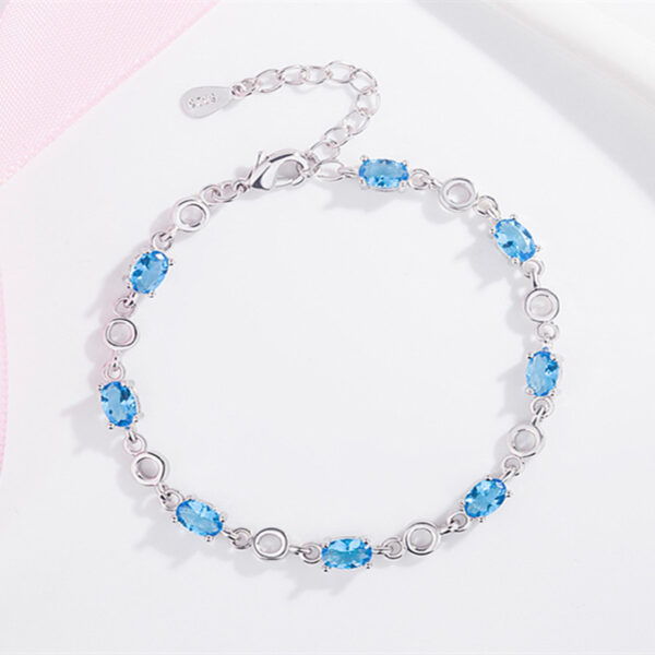 10965494691_897938250 Wholesale Heart of the Ocean Blue Diamond Crystal Alloy Bracelet