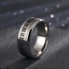Wholesale Stainless Steel Silver Piano Keys Titanium Steel Ring