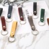 Wholesale Men's Leather Belt Waist Car Leather Single Ring Keychain