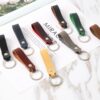 Wholesale Men's Leather Belt Waist Car Leather Single Ring Keychain