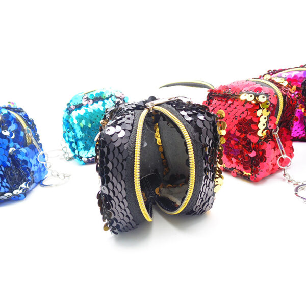 10980691584_742076094 Wholesale Square Sequin Coin Purse Keychain