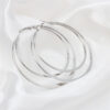 Wholesale Geometry Big Circle Double Layer Metal Earrings