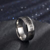 Wholesale Stainless Steel Silver Piano Keys Titanium Steel Ring