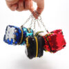 11009273622_742076094 Wholesale Square Sequin Coin Purse Keychain