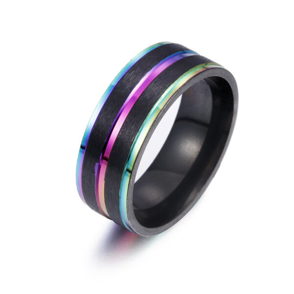 11014123546_637595883 Wholesale Stainless Steel Iridescent Men's Rings
