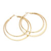 Wholesale Geometry Big Circle Double Layer Metal Earrings