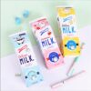 Wholesale Simulated Milk Box Leather Minimalist Pencil Case