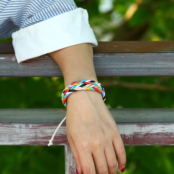Wholesale Handwoven Colorful Waxed Thread Bracelet