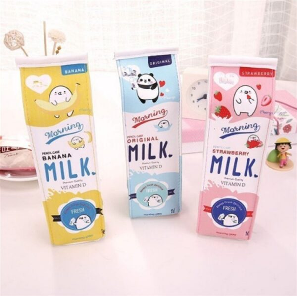 Wholesale Simulated Milk Box Leather Minimalist Pencil Case