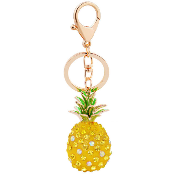 11063411702_949518863 Wholesale Acrylic Rhinestone Pineapple Shape Keychain