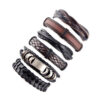 11069932108_1846369673 Wholesale Genuine Leather Woven Bracelet 6-piece Set