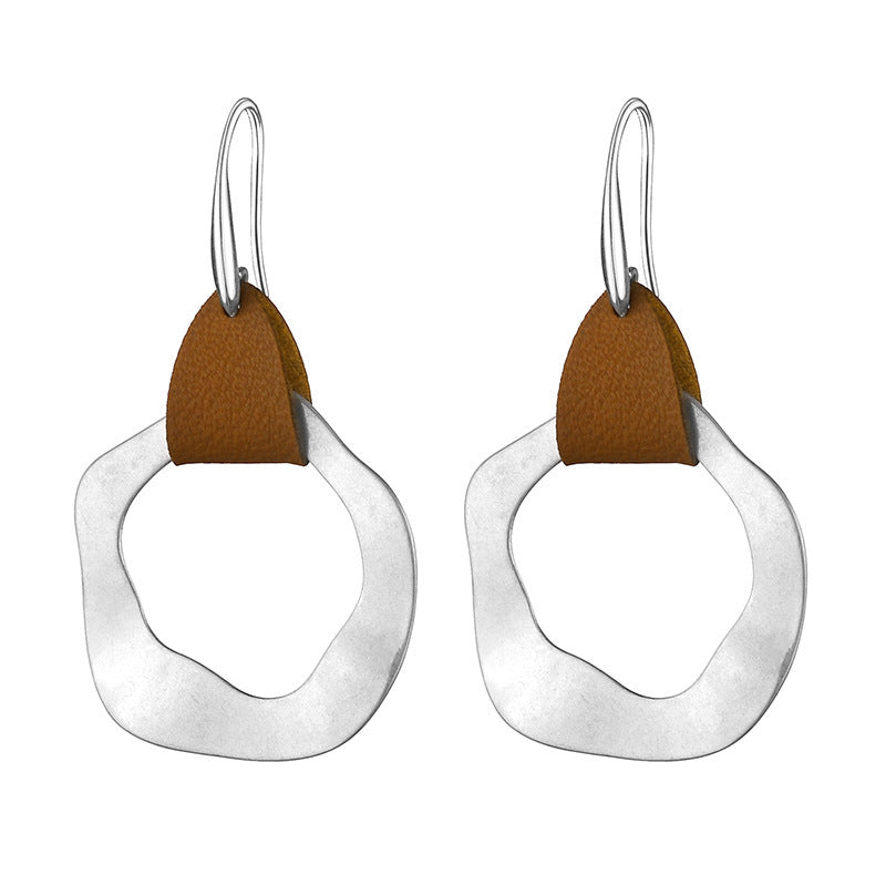 Wholesale Creative Vintage Round Geometric Irregular Earrings