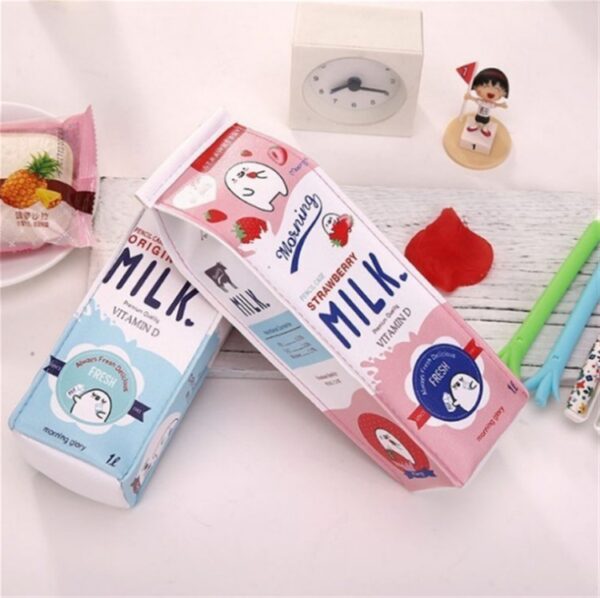 Wholesale Simulated Milk Box Leather Minimalist Pencil Case