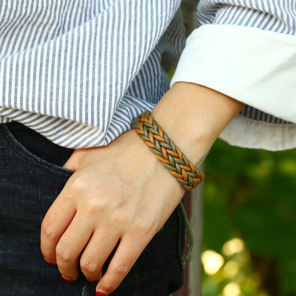 Wholesale Handwoven Colorful Waxed Thread Bracelet