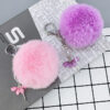 Wholesale Alloy Diamond Ballerina Fur Ball Keychain