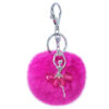 Wholesale Alloy Diamond Ballerina Fur Ball Keychain