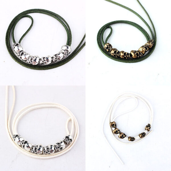 Wholesale Gothic Alloy Skull Hair Rope