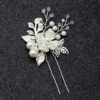 Wholesale Silver Leaf Handmade Twisted Beads U Shaped Hairpin Pin