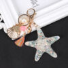 11197971919_1670712167 Wholesale Crystal Starfish Tassel Keychains