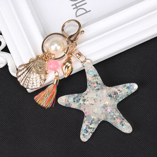 11197971919_1670712167 Wholesale Crystal Starfish Tassel Keychains