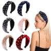11199609895_64356601 Wholesale Velvet Pearl Knotted Hair Bands
