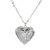 Wholesale Diy Accessories Photo Box Heart-shaped Engraved Pattern Openable Pendant Necklace