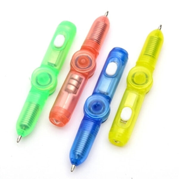Wholesale of Fingertip Gyroscopes, Plastic LED Luminous and Colorful Rotating Pressure Reducing Pen Toys