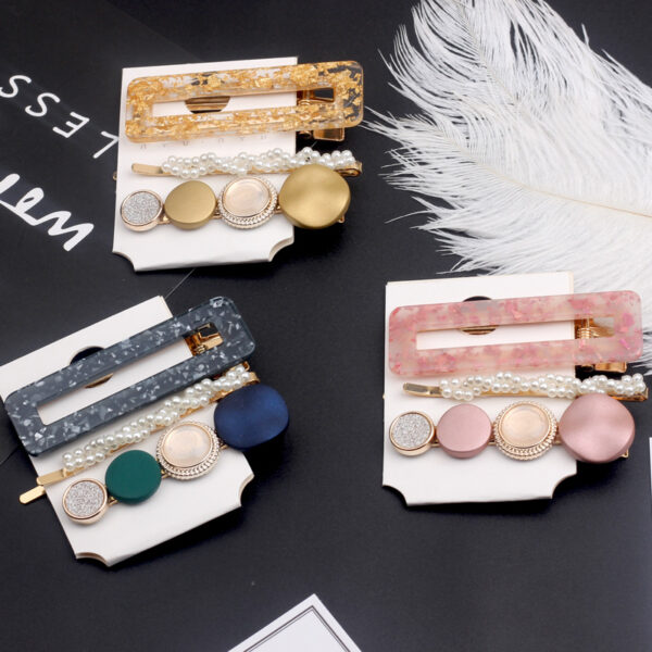 Wholesale Vintage Pearl Acetate Hair Accessories Set
