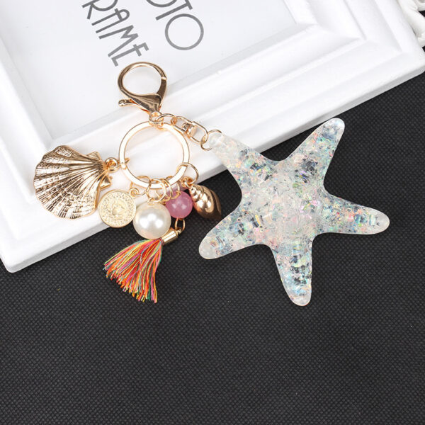 11231062398_1670712167 Wholesale Crystal Starfish Tassel Keychains