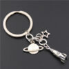 Wholesale Spaceship Rocket Alien Alloy Keychains