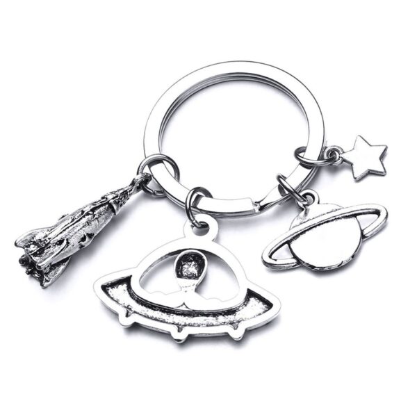 Wholesale Spaceship Rocket Alien Alloy Keychains