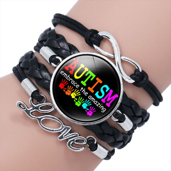 11247096923_1310191283-2 Wholesale AUTISM MOM Puzzle Alloy Bracelet