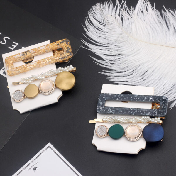 Wholesale Vintage Pearl Acetate Hair Accessories Set