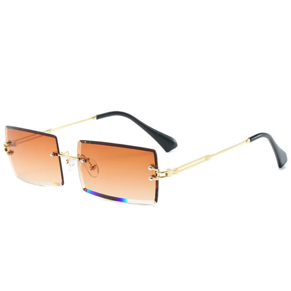 Wholesale PC Frameless Cut Edge Square Sunglasses