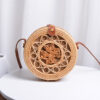 Wholesale Leather Buckle Rattan Woven Hollow Five Pointed Star Net Bag