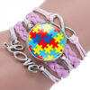 11281240463_1310191283-1 Wholesale AUTISM MOM Puzzle Alloy Bracelet