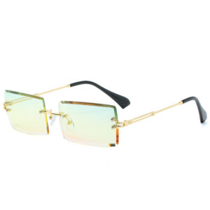 In stock / Gold frame green yellow powder