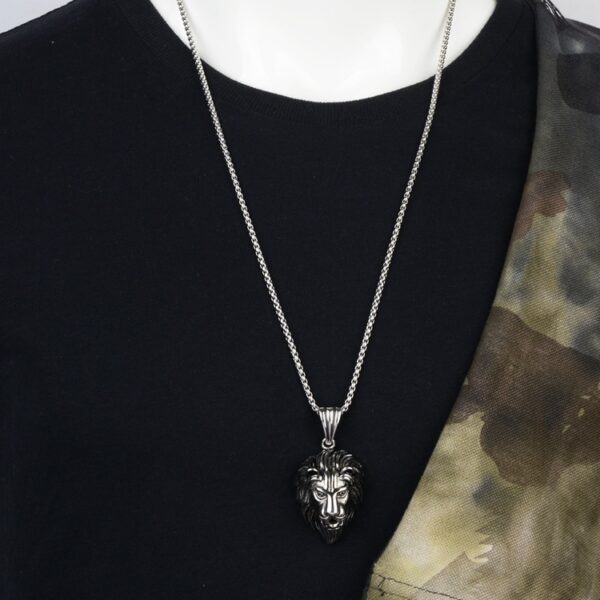 Wholesale Stainless Steel Lion Head Pendant Necklace