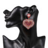 11298804737_669602093 Wholesale Valentine's Day Colored Diamond Heart Alloy Earrings