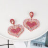 11298834109_669602093-1 Wholesale Valentine's Day Colored Diamond Heart Alloy Earrings