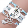 11311754604_1310191283-2 Wholesale AUTISM MOM Puzzle Alloy Bracelet