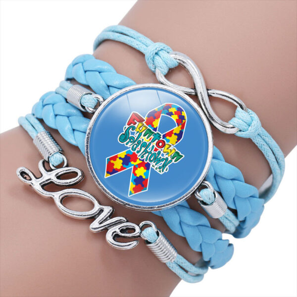11311763281_1310191283-2 Wholesale AUTISM MOM Puzzle Alloy Bracelet