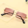 Wholesale PC Frameless Cut Edge Square Sunglasses