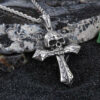 Wholesale Skull Cross Pendant Alloy Necklace