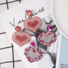 11333620985_669602093 Wholesale Valentine's Day Colored Diamond Heart Alloy Earrings