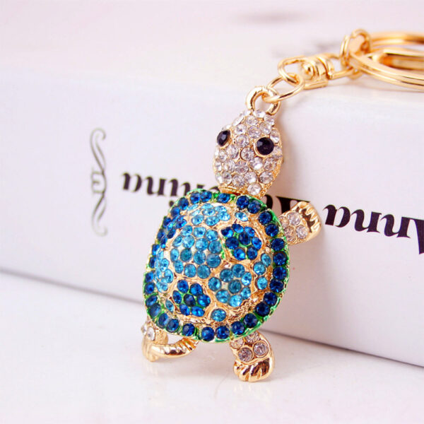 11339753574_546462728 Wholesale Zinc Alloy Diamond Small Turtle Car Key Chain